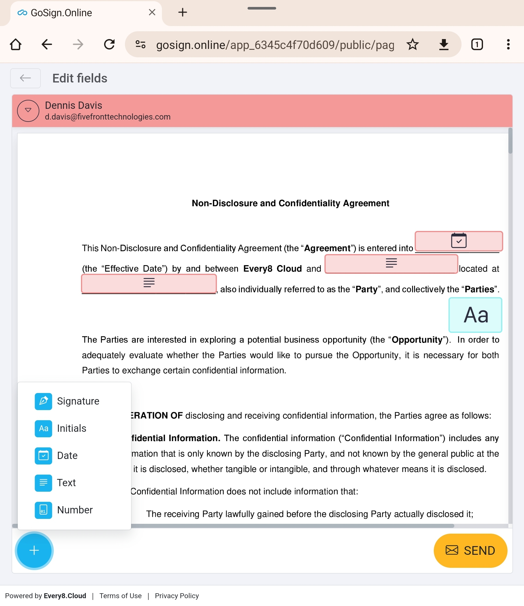 GoSign.Online Mobile Interface Overhaul